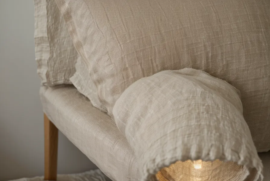 Texture d'un tissu en lin naturel, ample et respirant, associé à la détente corporelle