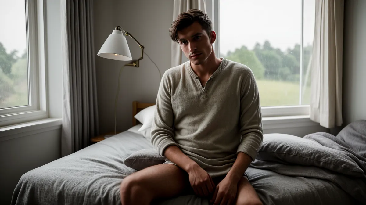 Pourquoi le yoga doux favorise la détente sexuelle masculine : pratique lente sur tapis, corps relâché avant la nuit